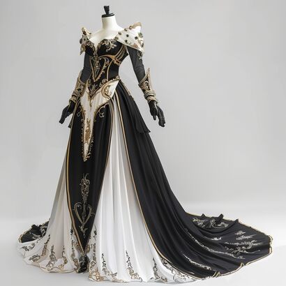 GOLD-LACED DARKGOWN - a Digital Art Artowrk by Formzee